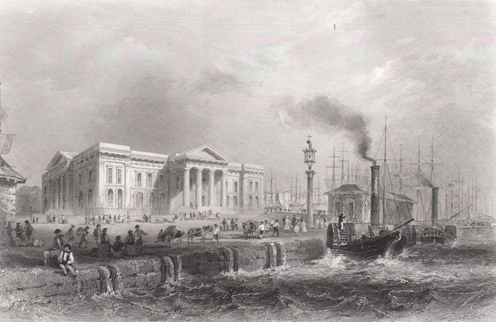 Greenock. Scotland. BARTLETT c1840 old antique vintage print picture